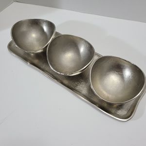 Zodax Silver Bowls‎ with Tray